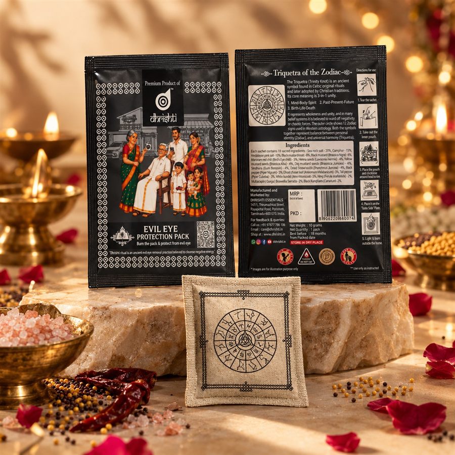 Triquetra of the Zodiac sachet