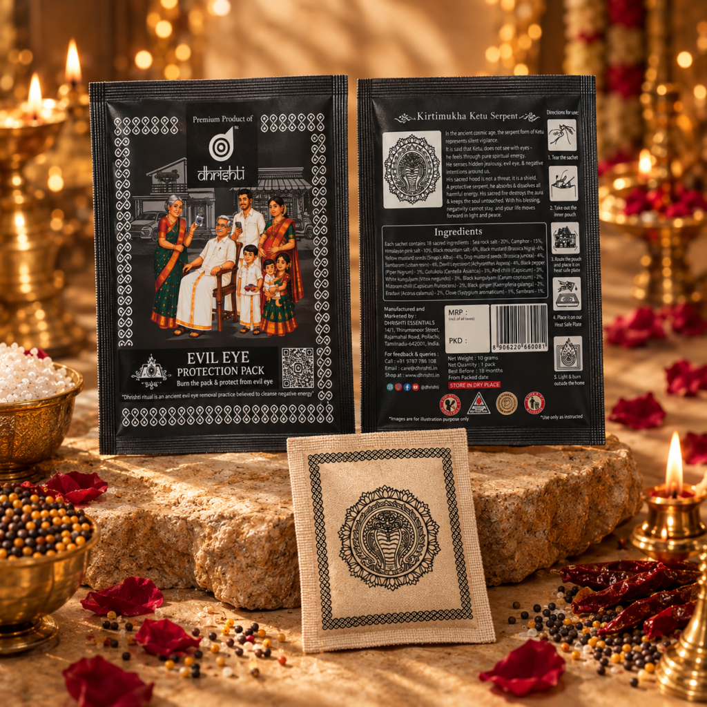 Evil Eye Protection Sachet - Kirtimukha Ketu Serpent